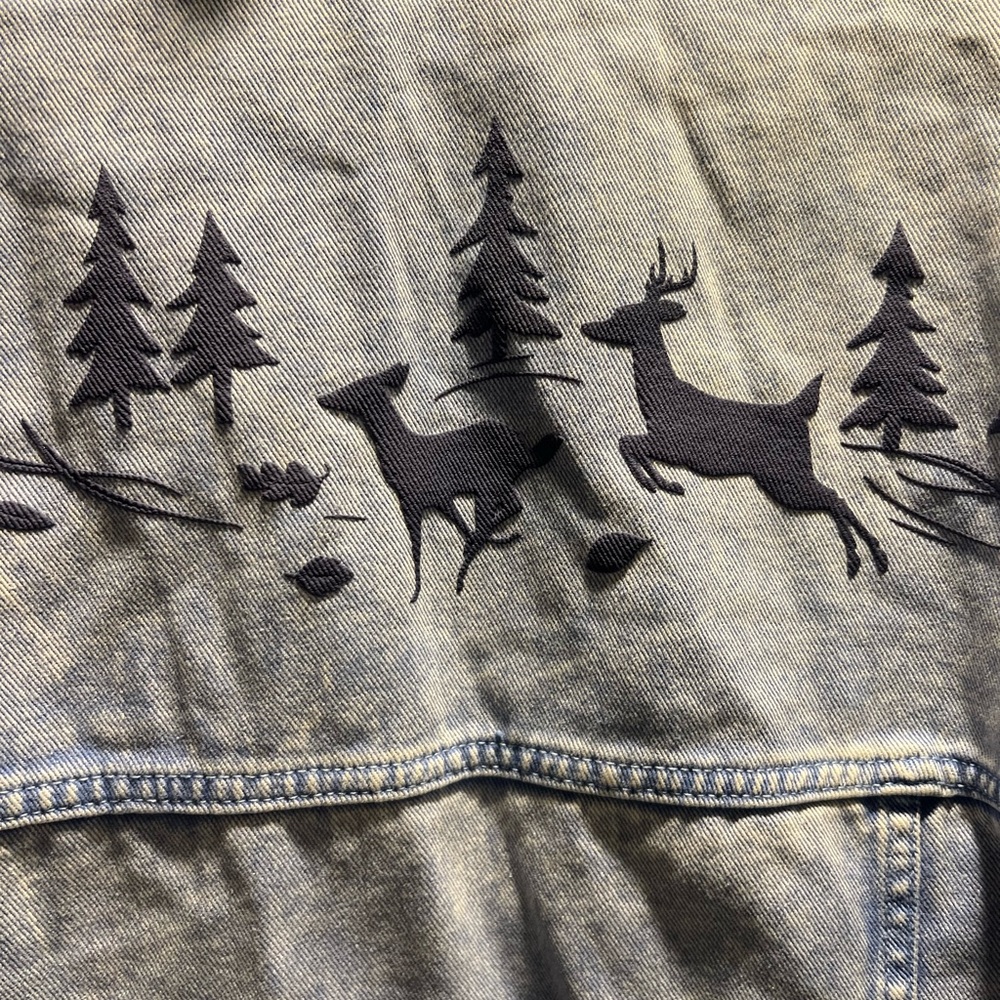 Disney parks Pocahontas Denim Jean jacket style Spirt jersey - Picture 3 of 10